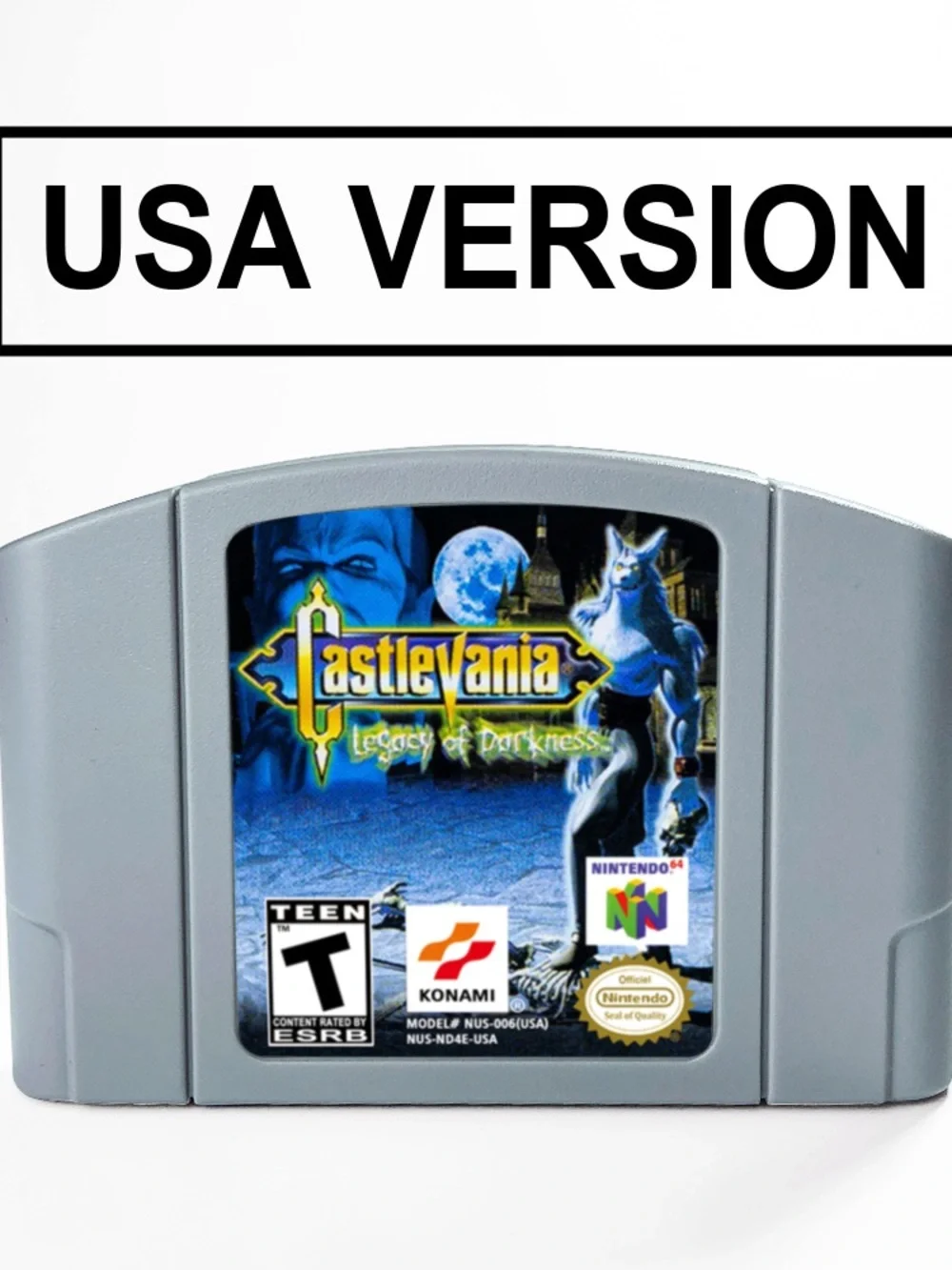 Castlevania: Legacy of Darkness - Gray Nintendo 64 Game Cartridge